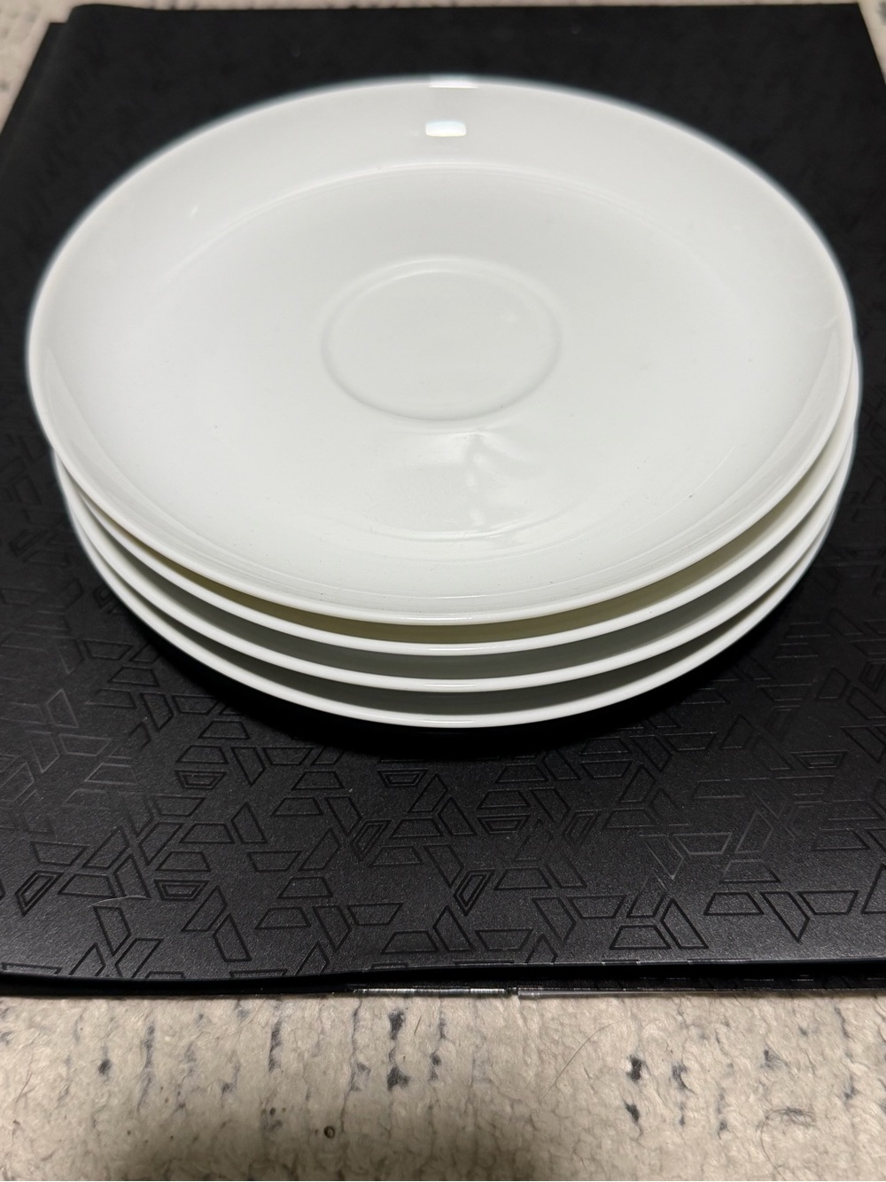 Rosenthal Moon White Tea Saucers. Set of 4.Excellent Condition Made in Germany